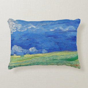 Vincent van Gogh - Wheatfields under Thunderclouds Decorative Cushion