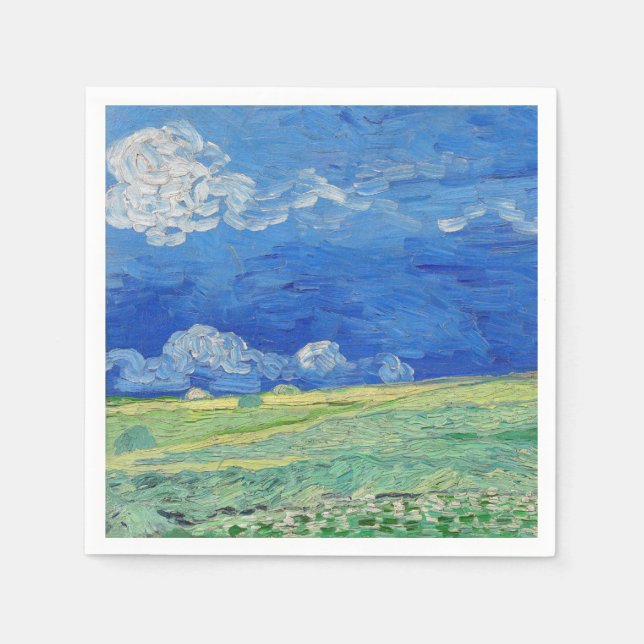 Vincent van Gogh - Wheatfields under Thunderclouds Napkin (Front)