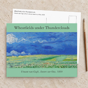 Vincent van Gogh - Wheatfields under Thunderclouds Postcard