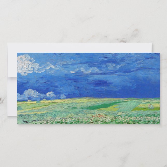 Vincent van Gogh - Wheatfields under Thunderclouds Thank You Card (Front)