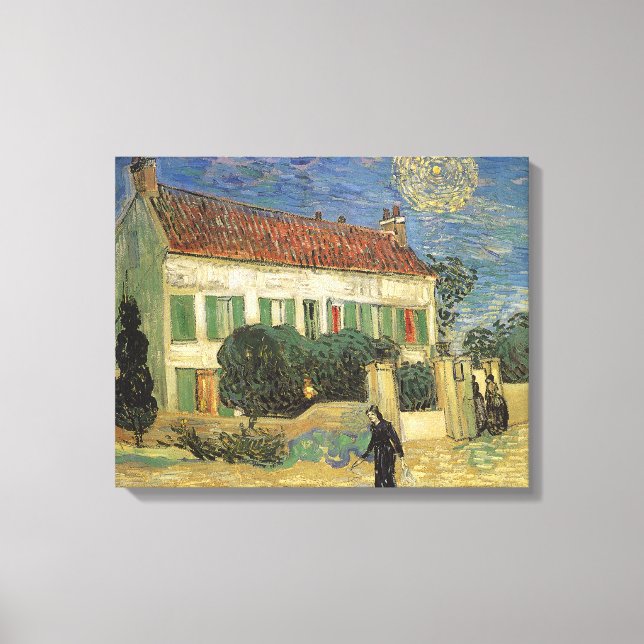 Vincent van Gogh - White House at Night Canvas Print (Front)