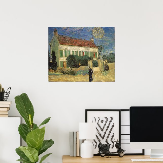 Vincent van Gogh - White House at Night Poster (Home Office)