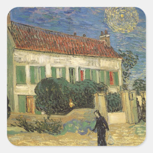 Vincent van Gogh - White House at Night Square Sticker