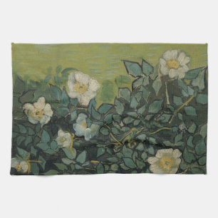 Vincent van Gogh - Wild Roses Tea Towel