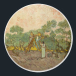 Vincent van Gogh - Women Picking Olives Ceramic Knob<br><div class="desc">Women Picking Olives / The Olive Orchard - Vincent van Gogh,  1889</div>