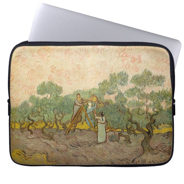 Vincent van Gogh - Women Picking Olives Laptop Sleeve (Front)