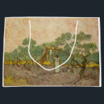 Vincent van Gogh - Women Picking Olives Large Gift Bag<br><div class="desc">Women Picking Olives / The Olive Orchard - Vincent van Gogh,  1889</div>