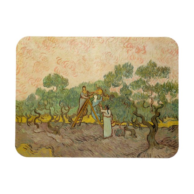 Vincent van Gogh - Women Picking Olives Magnet (Horizontal)