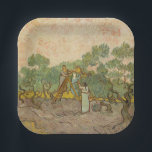 Vincent van Gogh - Women Picking Olives Paper Plate<br><div class="desc">Women Picking Olives / The Olive Orchard - Vincent van Gogh,  1889</div>