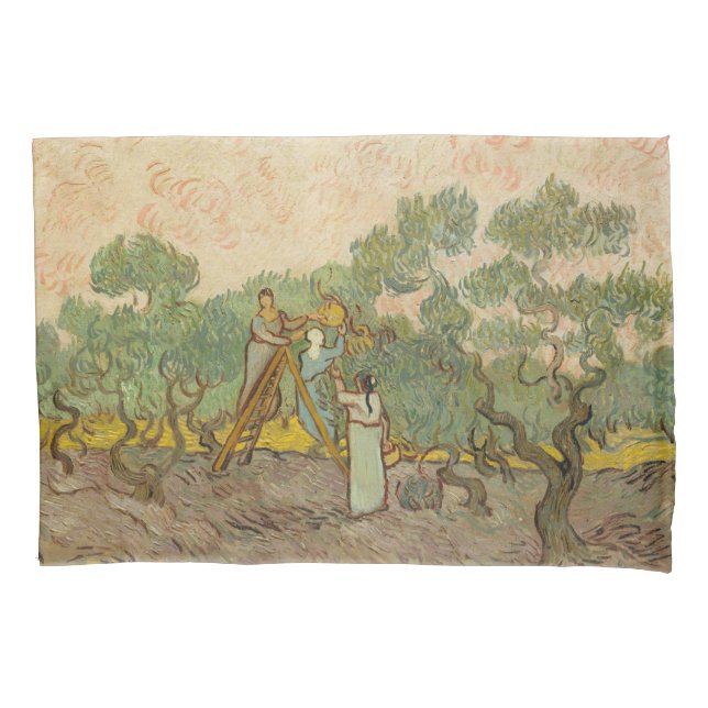 Vincent van Gogh - Women Picking Olives Pillowcase (Front)