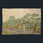 Vincent van Gogh - Women Picking Olives Tea Towel<br><div class="desc">Women Picking Olives / The Olive Orchard - Vincent van Gogh,  1889</div>