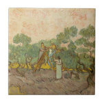 Vincent van Gogh - Women Picking Olives Tile<br><div class="desc">Women Picking Olives / The Olive Orchard - Vincent van Gogh,  1889</div>