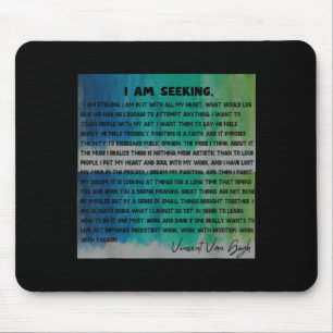 Vincent Van Gogh Words Quotes Manifesto Tygraphy G Mouse Mat