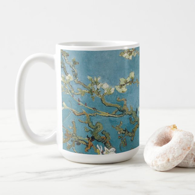 Vincent van Gogh's Almond blossom (1890) Coffee Mug (With Donut)