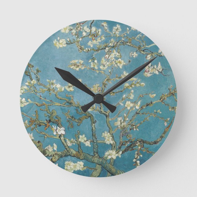Vincent van Gogh's Almond blossom (1890) Round Clock (Front)