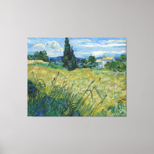Vincent van Gogh's Green Wheat Field with Cypress Canvas Print