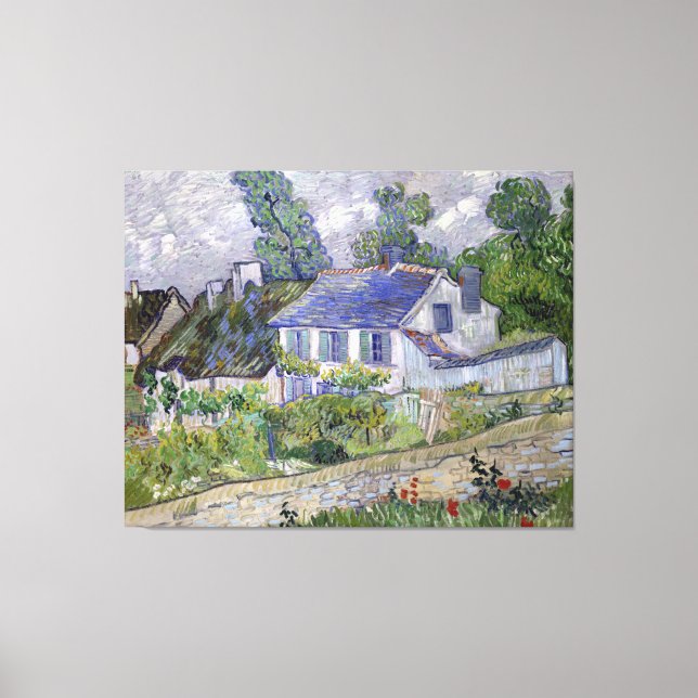 Vincent van Gogh's Houses at Auvers Canvas Print (Front)
