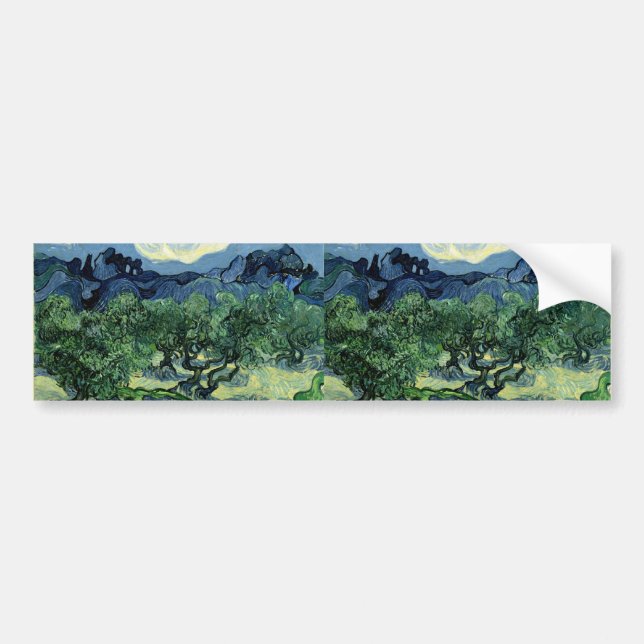 Vincent van Gogh's Olive Trees (1889) Bumper Sticker (Front)