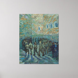 Vincent van Gogh's Prisoners Exercising Canvas Print