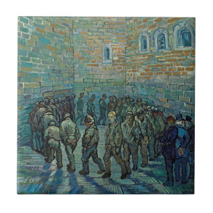 Vincent van Gogh's Prisoners Exercising  Tile