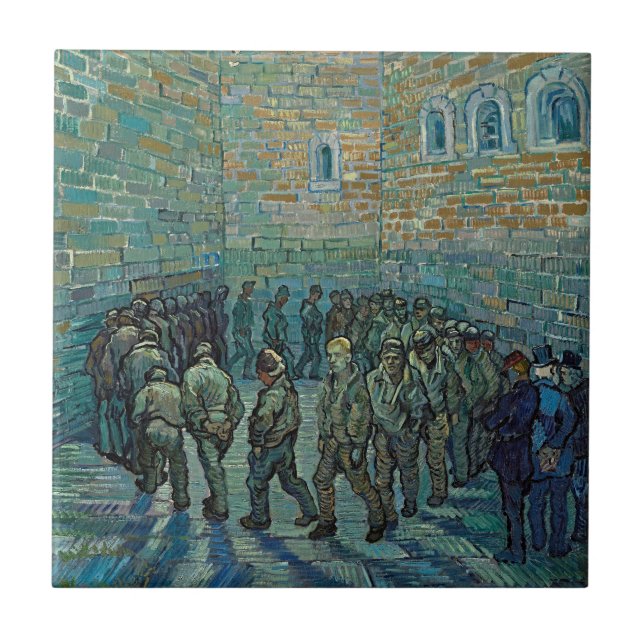 Vincent van Gogh's Prisoners Exercising  Tile (Front)
