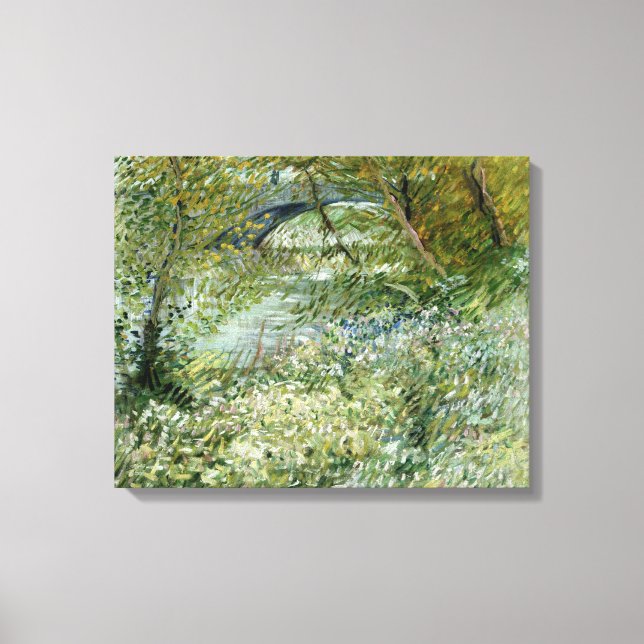 Vincent van Gogh's River Bank in Springtime Canvas Print (Front)