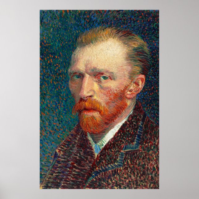 Vincent Van Gogh's Self-Portrait (1887).  Poster (Front)