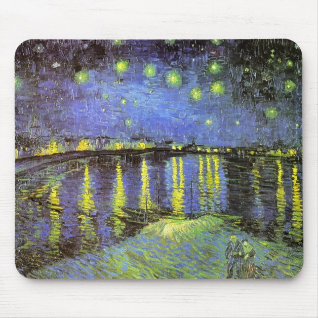 Vincent van Gogh's Starry Night Over the Rhone Mouse Mat (Front)