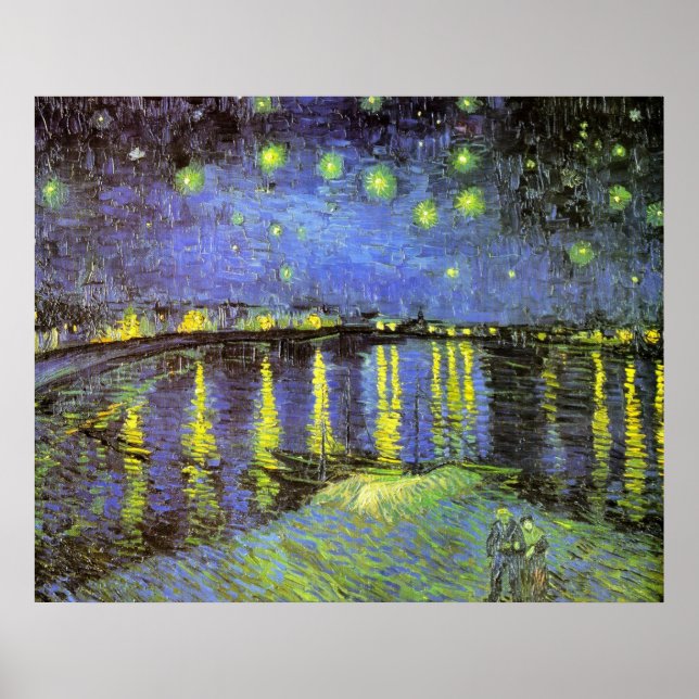 Vincent van Gogh's Starry Night Over the Rhone Poster (Front)