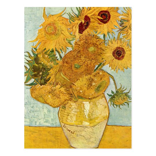 Vincent van Gogh's Stilleben mit 12 Sonnenblumen Postcard