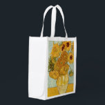 Vincent van Gogh's Stilleben mit 12 Sonnenblumen Reusable Grocery Bag<br><div class="desc">1888. Stilleben mit 12 Sonnenblumen or Vase with 12 sunflowers. Vincent Willem van Gogh was a post-Impressionist painter of Dutch origin whose work—noteable for its rough beauty,  emotional honesty,  and bold colour—had a far-reaching influence on 20th-century art.</div>