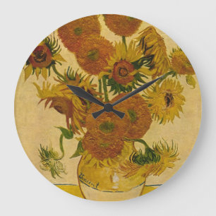 Vincent van Gogh's Sunflowers, 1878 Large Clock