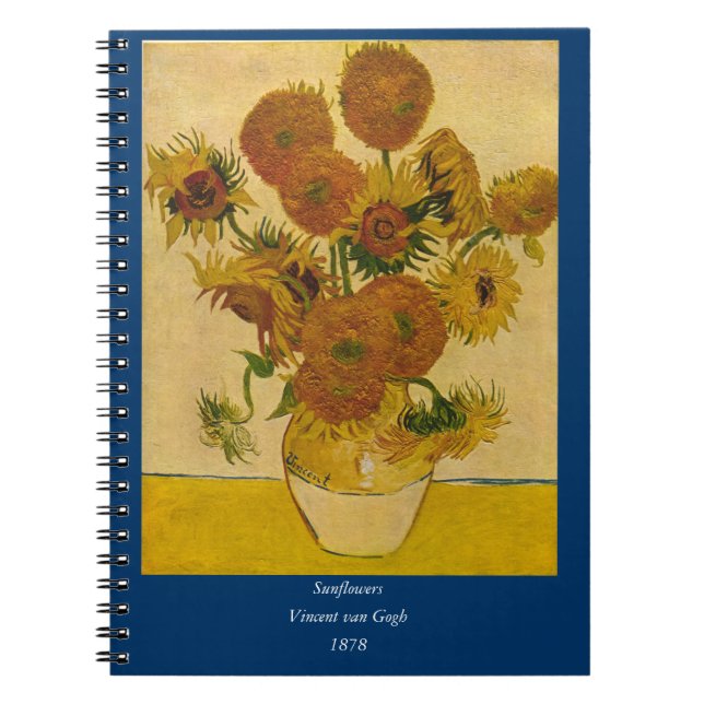 Vincent van Gogh's Sunflowers, 1878 Notebook (Front)