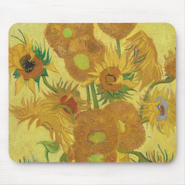 Vincent van Gogh's Sunflowers (1888) Mouse Mat (Front)