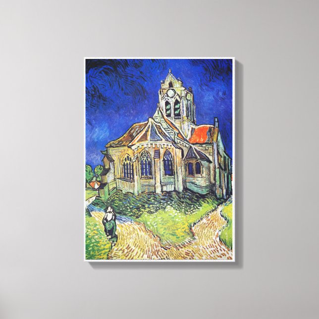 Vincent van Gogh's The Church at Auvers (1890) Canvas Print (Front)