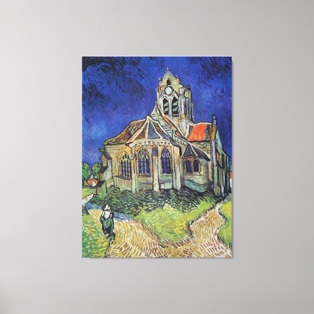 Vincent van Gogh's The Church at Auvers Canvas Print (Front)