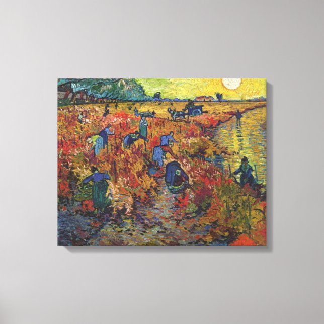 Vincent van Gogh's The Red Vineyard Canvas Print (Front)
