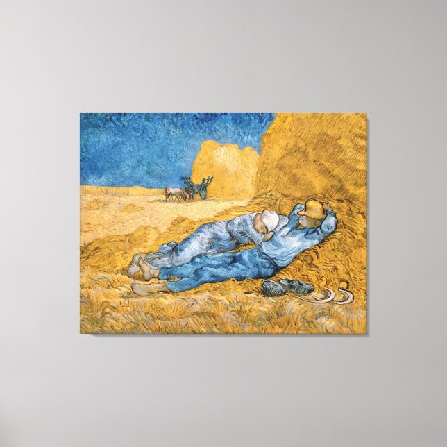 Vincent van Gogh's The Siesta Canvas Print (Front)