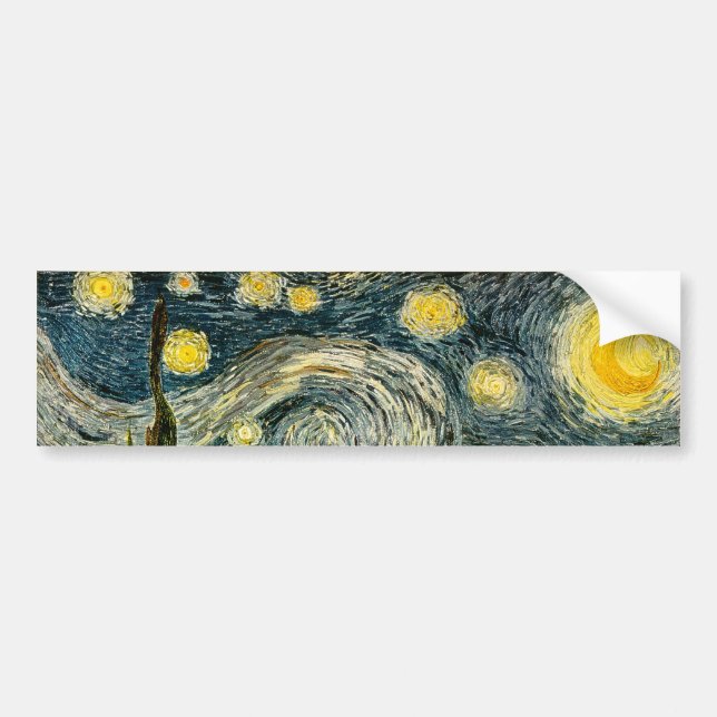 Vincent van Gogh's The Starry Night (1889) Bumper Sticker (Front)