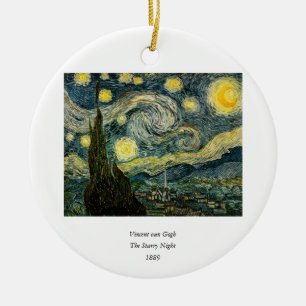 Vincent van Gogh's The Starry Night (1889) Ceramic Tree Decoration