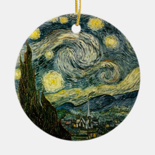 Vincent van Gogh's The Starry Night (1889) Ceramic Tree Decoration