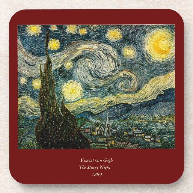 Vincent van Gogh's The Starry Night (1889) Coaster (Front)
