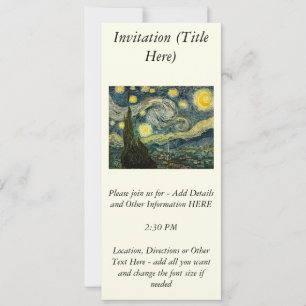 Vincent van Gogh's The Starry Night (1889) Invitation