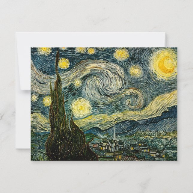 Vincent van Gogh's The Starry Night (1889) Invitation (Front)