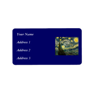 Vincent van Gogh's The Starry Night (1889) Label
