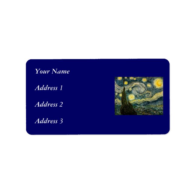Vincent van Gogh's The Starry Night (1889) Label (Front)