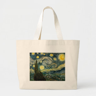 Vincent van Gogh's The Starry Night (1889) Large Tote Bag