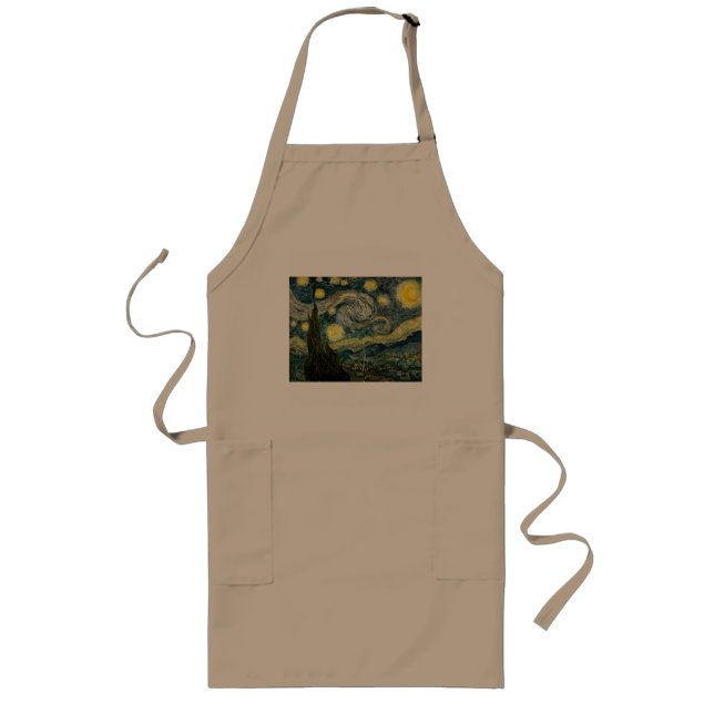 Vincent van Gogh's The Starry Night (1889) Long Apron (Front)