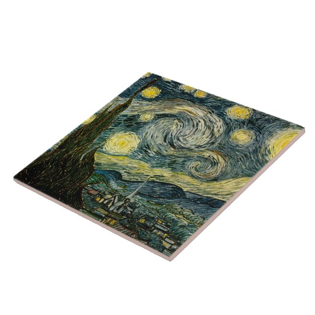 Vincent van Gogh's The Starry Night (1889) Tile (Side)