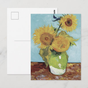 Vincent van Gogh's Vase with Three Sunflowers Postcard